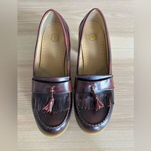 Dr. Martens Shoes Platform Heel Kiltie Tassel Fringe Chunky Loafers